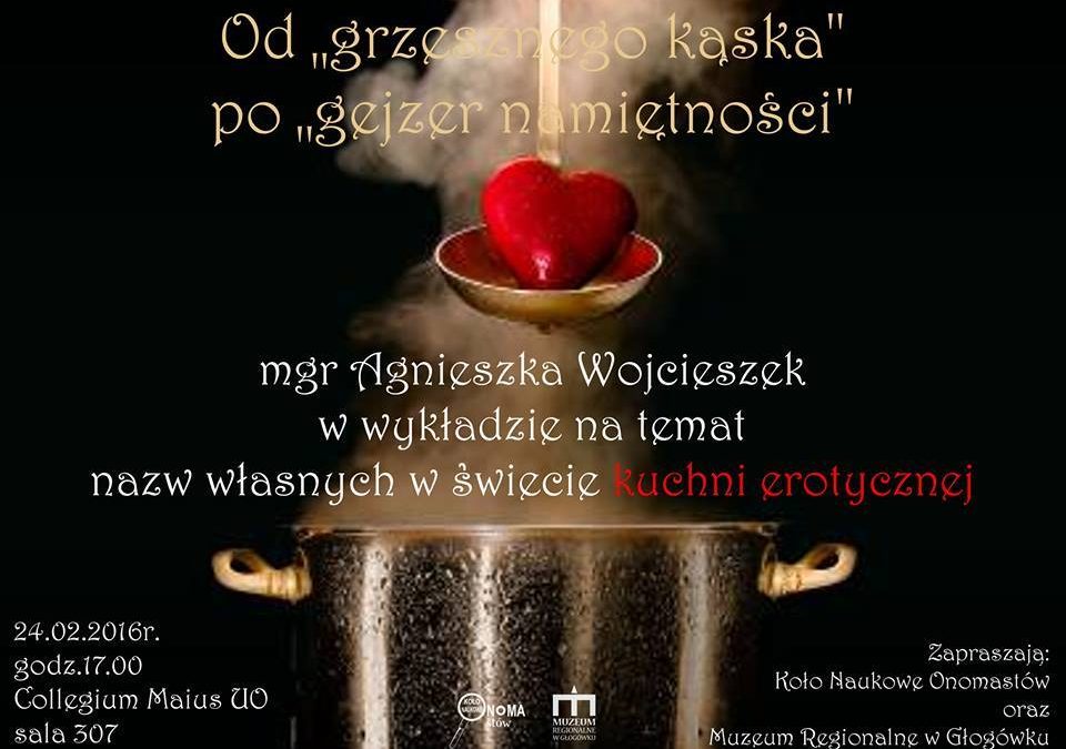 “Nazwy własne w świecie kuchni erotycznej”