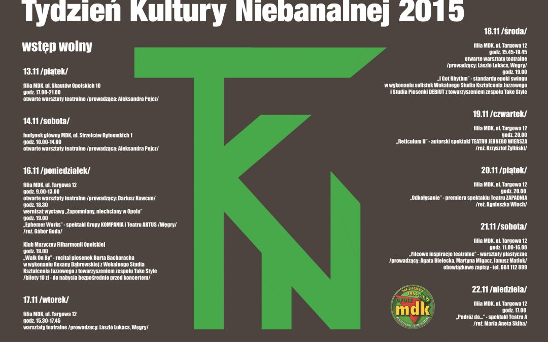 Kulturalna środa w Opolu [18.11]